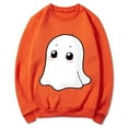 thumbnail image 4 of Jsaierl Halloween Sweatshirts Women Cute Pumpkin Ghost Graphic Sweatshirt Loose Fit Crewneck T-shirt Long Sleeve Holiday Pullover Tops Halloween Costumes, 4 of 5