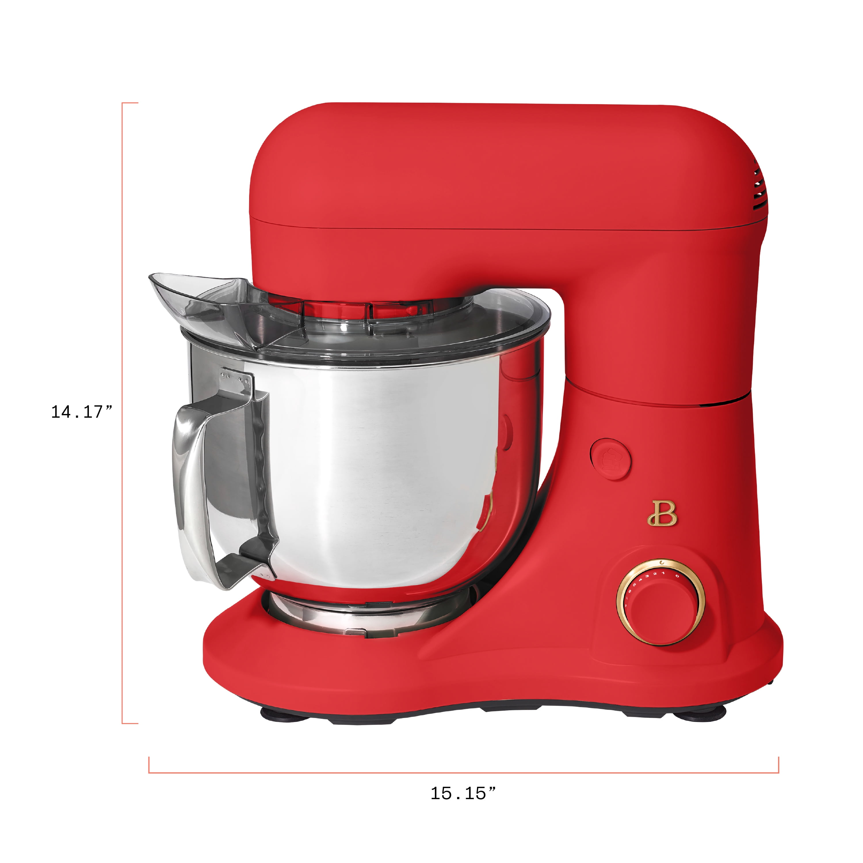 Beautiful 5.3 QT Stand Mixer, Tomato Red