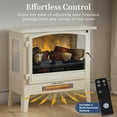 thumbnail image 4 of Country Living Infrared Freestanding Electric Fireplace Stove Heater in Cream | Provides Supplemental Zone Heat with Remote and WiFi, 4 of 17