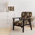 thumbnail image 2 of Designart "Harmonious Beige Rose Elegance" Black Rose Pattern Upholstered Accent Chair - Cottage Arm Chair For Living Room, 2 of 5