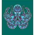 thumbnail image 3 of Kraken Duvet Cover Set, Zentangle Animal Totem Vintage Hippie Image Art, Decorative 3 Piece Bedding Set with 2 Pillow Shams, Queen Size, Petrol Blue Mauve, by Ambesonne, 3 of 3