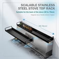 thumbnail image 4 of Stove Shelf Magnetic ShelfforKitchen Stove, BackofStove Shelf, Extendable Steel, 30X4 In, White, Kitchen Storage Organization, Seasoning Rack, 1 Pc, 4 of 7
