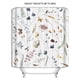 thumbnail image 5 of Matsuzay Cortina de ducha de flores de color agua de poliéster en revestimiento impermeable azul de secado rápido no piel Juegos de accesorios de baño YL456-9 180 cm * 180 cm, 5 of 6
