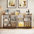 thumbnail image 4 of Tribesigns 63-Inch Sideboard Buffet Cabinet, Modern Wood Sideboard Cabinet with 4 Doors and Adjustable Shelves, Freestanding Accent Storage Cabinet for Living Room, Dining Room, Kitchen, 4 of 9