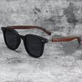 thumbnail image 4 of Retro Wood Grain Full Frame Sunglasses with UV400 Protection Fashionable Eye Protection for Everyday Wear Versatile, 4 of 5