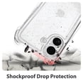 thumbnail image 4 of Vena For Apple iPhone 17 Case Clear Glitter, Bump Resistant Clear Glitter Back Cover, Drop Protection Slim Protective Phone Case, 4 of 4