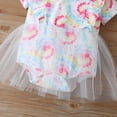 thumbnail image 5 of Summer Baby Girl Cute Tie-dye Romper Cotton Round Neck Fashion Gauze Skirt And Romper Outfits 0M-18M Baby Cothing W/ Headband, 5 of 7