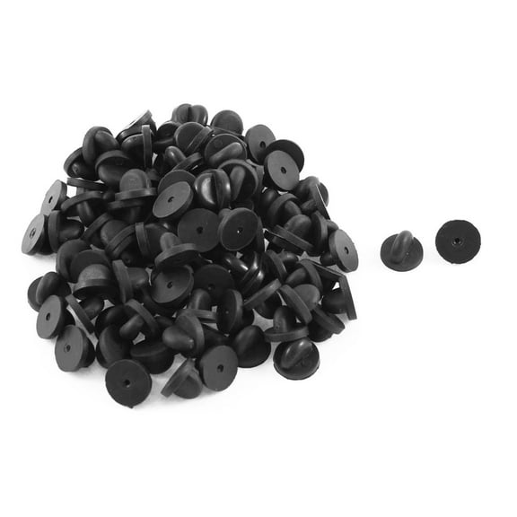 Unique Bargains 100 Pcs Black Clasp Badge Butterfly Clutch Pin Back Guards