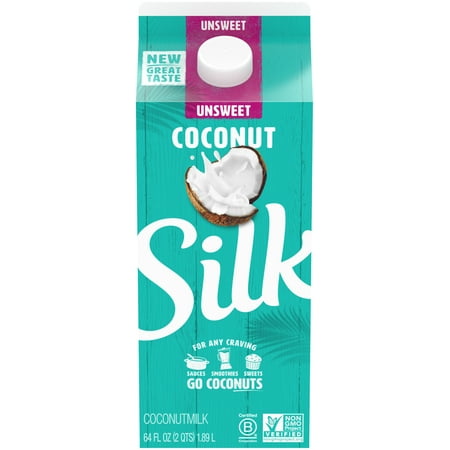 Silk Unsweetened Coconut Milk, Half Gallon - Walmart.com ...