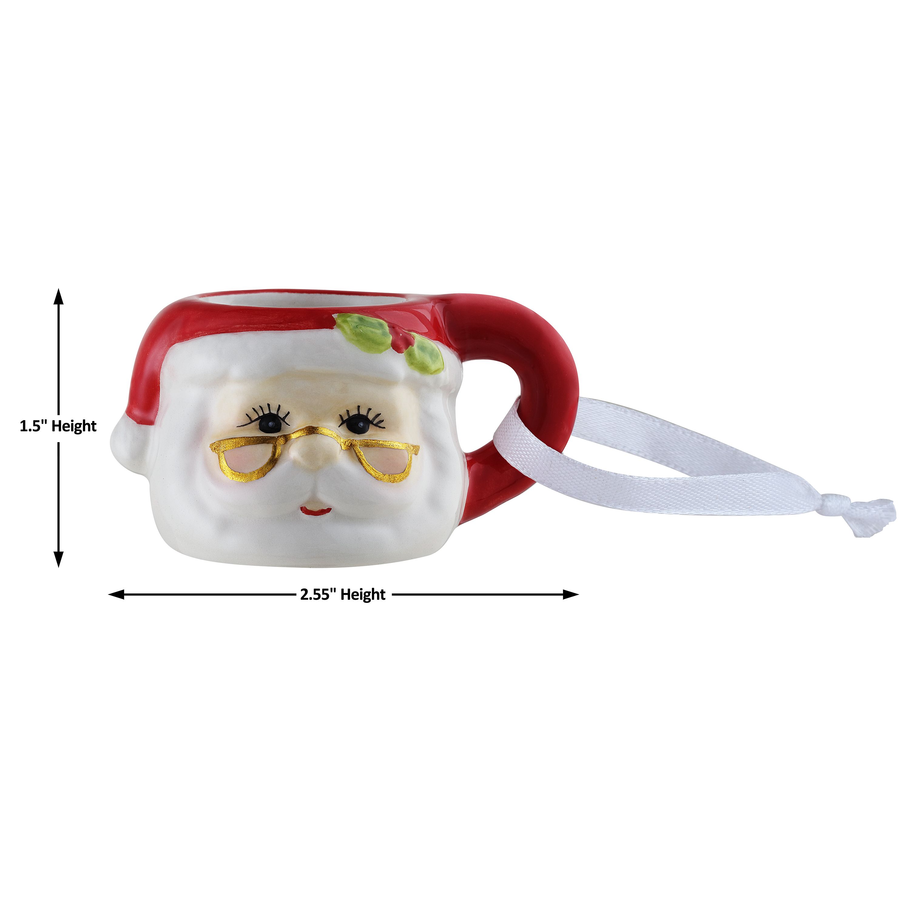 Mr. Christmas 50 Piece Miniature Holiday Mug Hanging Ornament Assortment, Multi-Color