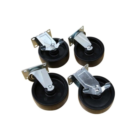 Husky 5 in. Black PP Caster Kit for Ready-to-Assemble Steel Garage Base Cabinets