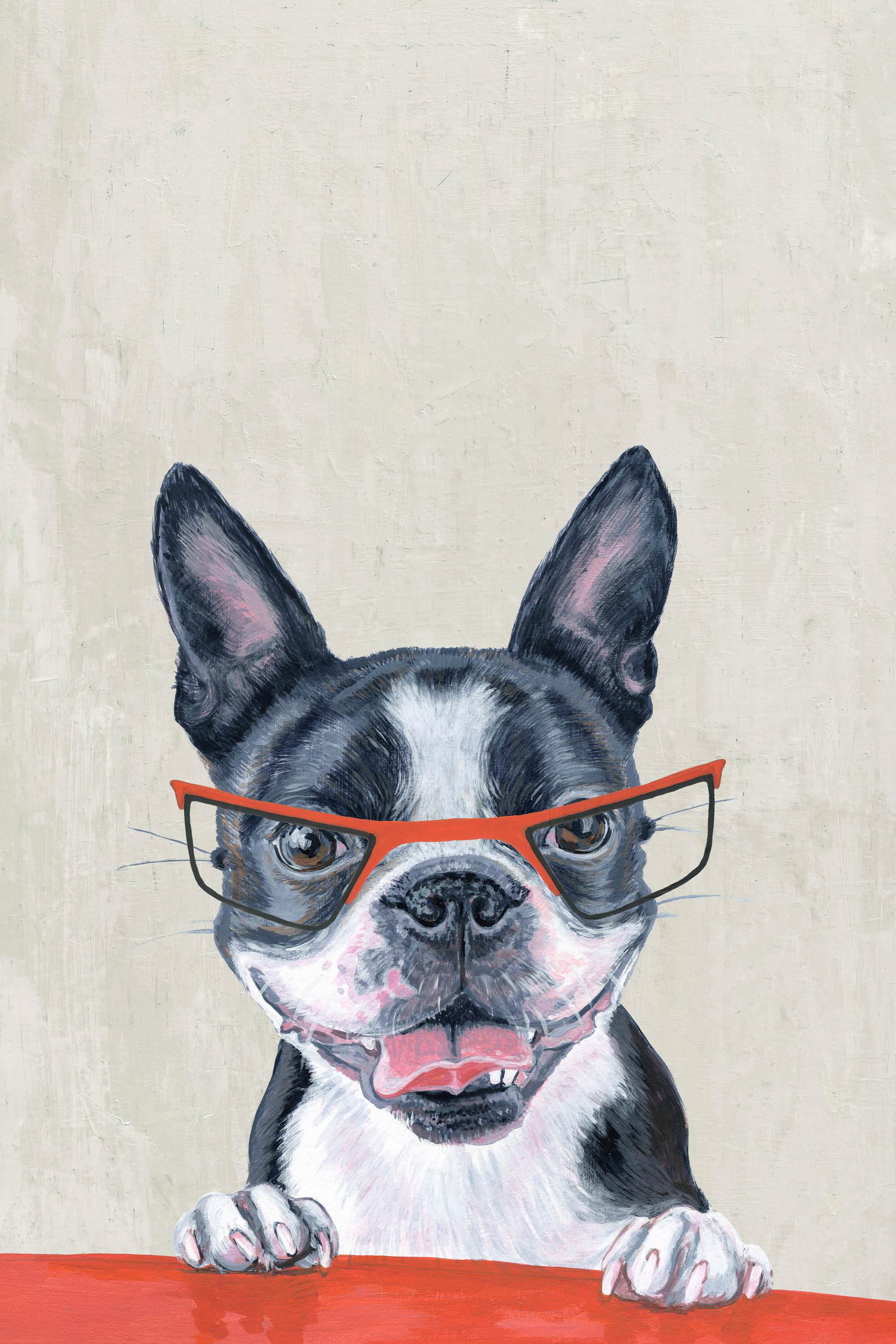 Marmont Hill "Dog Prof" Painting Print on Wrapped Canvas