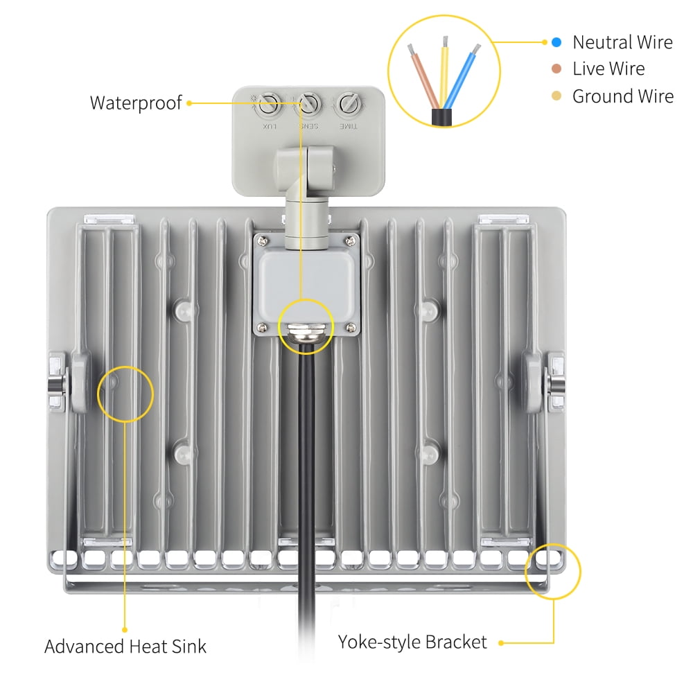 MultiEase 6th Generation LED 100W 8000LM Flood Light Cool White Waterproof Flood  Light for Courtyard Playground Party Garage Stage Landscape Lighting -  Walmart.com