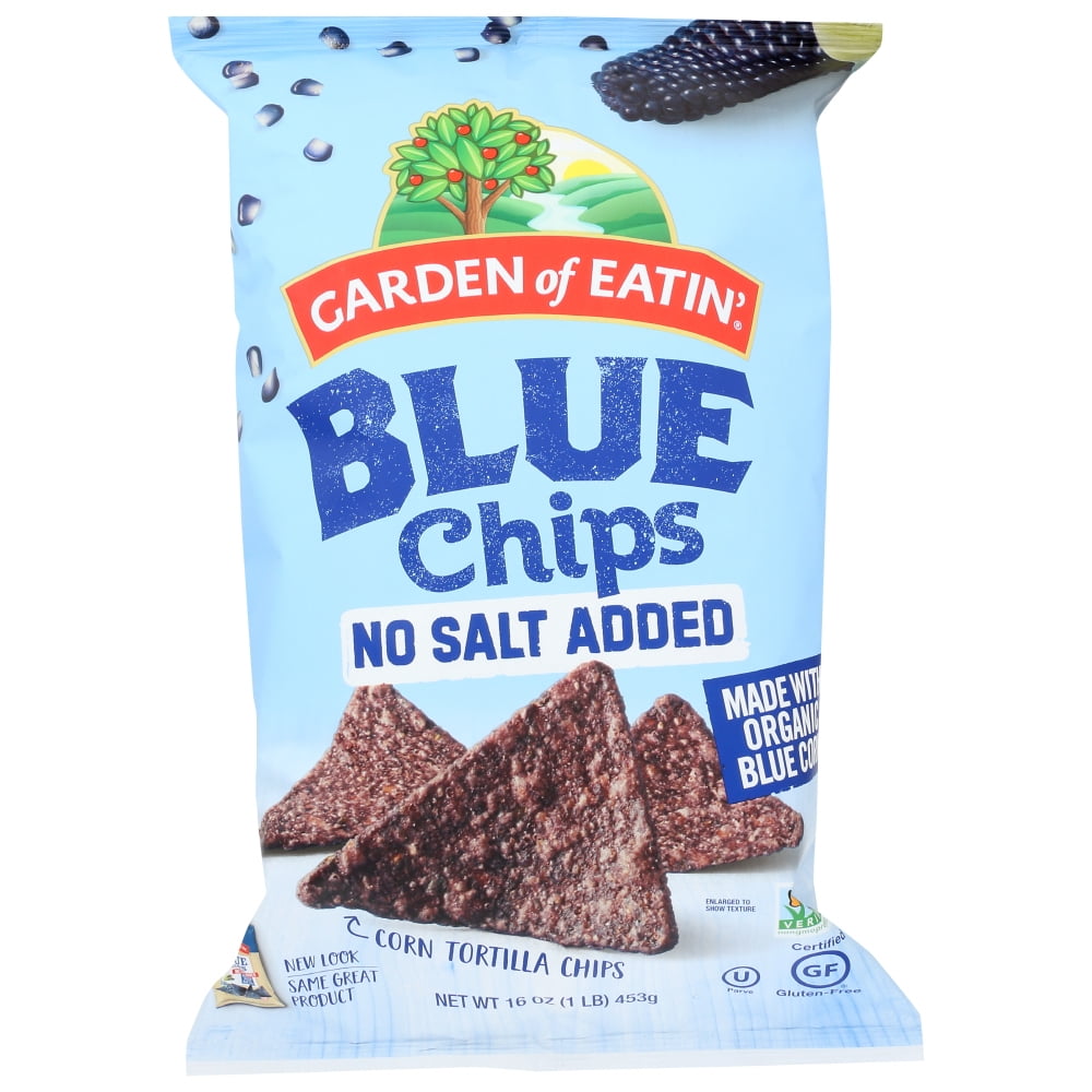 Garden Of Eatin' Blue Chips Unsalted, 16 Oz