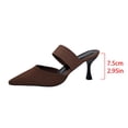 thumbnail image 5 of ZACPNCV Womens Pointed Toe Pumps Slip On Stiletto Heel Comfort Dress High Heel Slides, 5 of 9