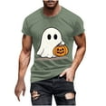 thumbnail image 2 of Handshe T-Shirt à Col Rond à Manches Courtes pour Homme à Thème d'Halloween - Blouse Décontractée Stylée, 2 of 5