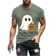 thumbnail image 2 of Blusas y camisas de manga corta y cuello redondo para hombre. Blusas/camisetas de manga corta con cuello redondo y estampado de Halloween para hombre. Blusa para hombre., 2 of 5