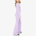 thumbnail image 5 of breaise Two Piece Outfit for Girls Long Sleeve Crop Top and Flare Pants Set Lounge 2 Piece Yoga Tracksuit, 5 of 6