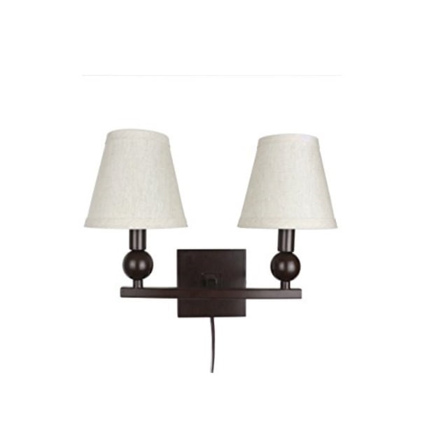 Oil-Rubbed Bronze Finish Urbanest Portable Zio 3-Light Chandelier with Oatmeal Linen Shades