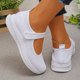 thumbnail image 4 of Zapatos de Caminata de Verano Mujeres Mujeres de Moda Casual Primavera Y Verano Malla Respirable Cuña Tacón Zapatos Gruesos con Correa Ajustable Mary, 4 of 9