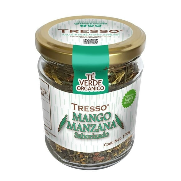 Té Verde Orgánico Saborizado Tresso Mango Manzana 100 g