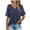 Navy, variant on Lmnyox Women's Shirts Flowy 3/4 Length Sleeve V Neck Button Casual Summer Tops 2025 Fashion Loose Tunic Tops