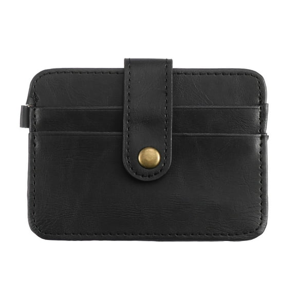 Supvox 1Set Wallet Organizer for Men Black PU Simple Appearance for Anniversaries