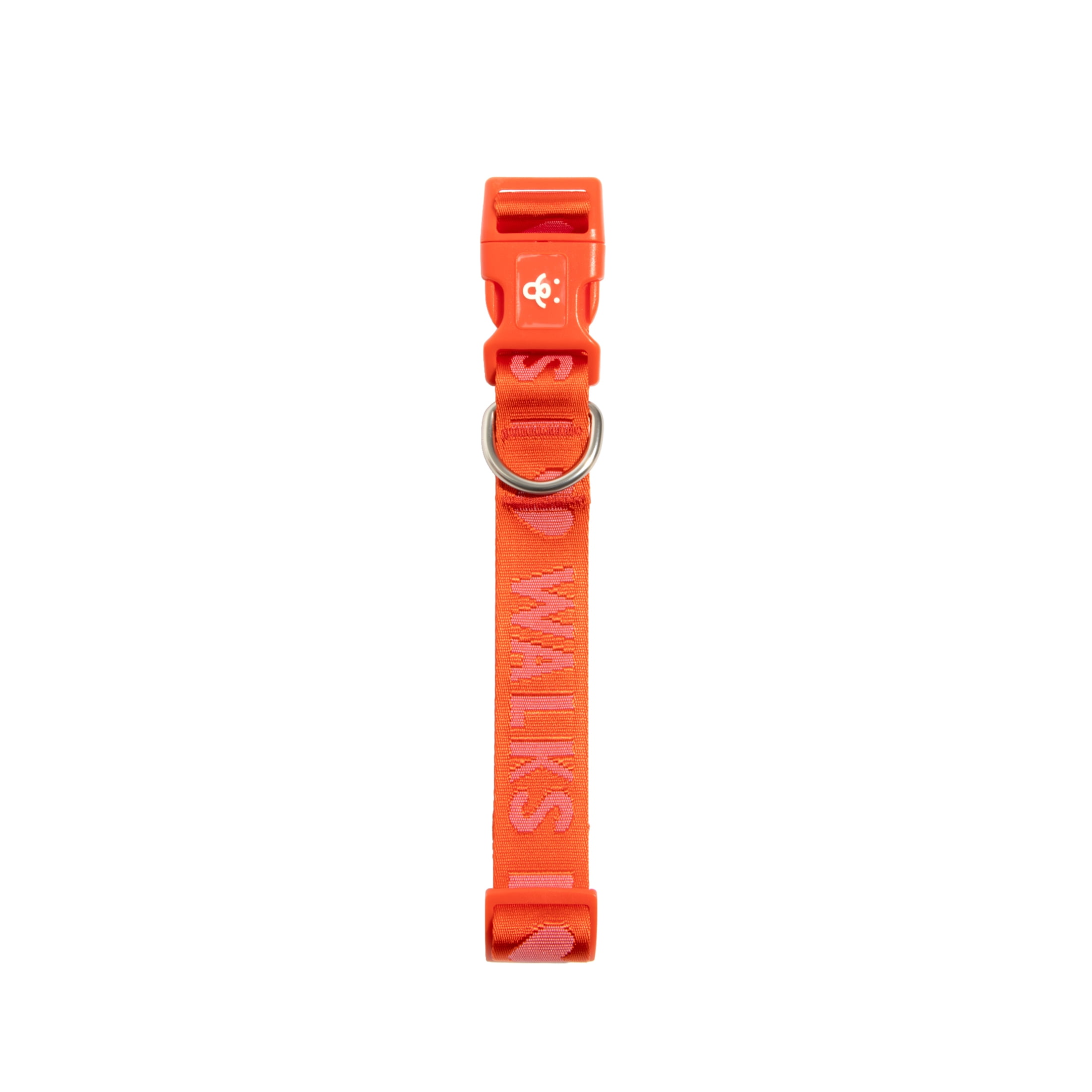 Oodles I Heart Walks Polyester Fashion Dog Collar, Red, Small