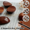thumbnail image 3 of 6Pcs Wood Chopsticks Holder, Wooden Chopstick Rest Rack Dinner Spoon Fork Stand, 3 of 6