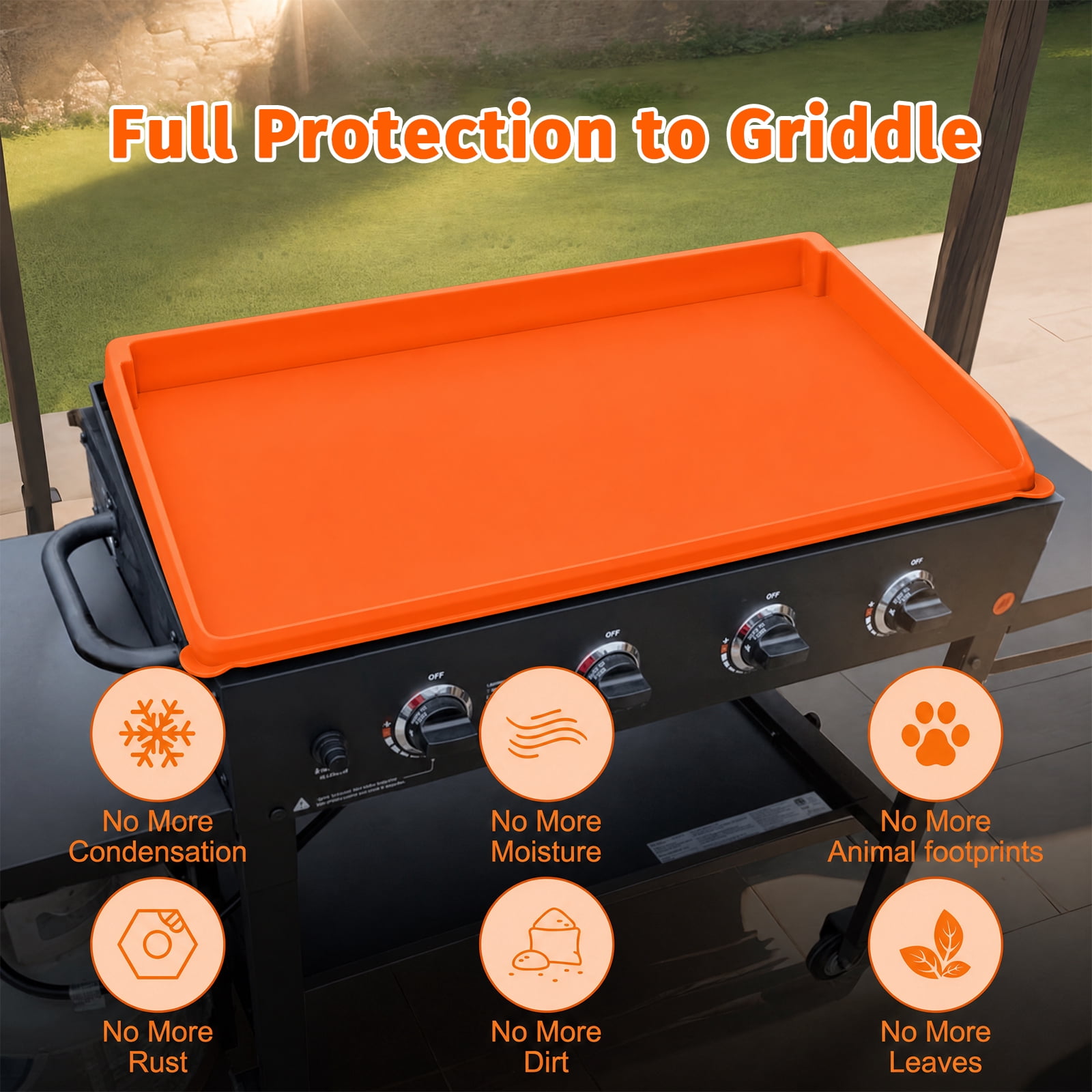 Mibote Griddle Cover Mat for Blackstone 36inch Griddle Accessories Around Protection Silicone Mat