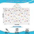 thumbnail image 2 of Pastel Fairy Rainbow Pattern Hooded Bath Towel，50"x30" for Ages 3 To 12 Kids, Quick Dry Lightweight Soft Microfiber Hood Beach Towel Cover Up for Kids, 2 of 7
