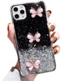 thumbnail image 6 of for iPhone Case,3D Butterfly Crystal Glitter Sparkle Sparkly Silicone Soft Shockproof Phone Case (Green,iPhone 11), 6 of 6