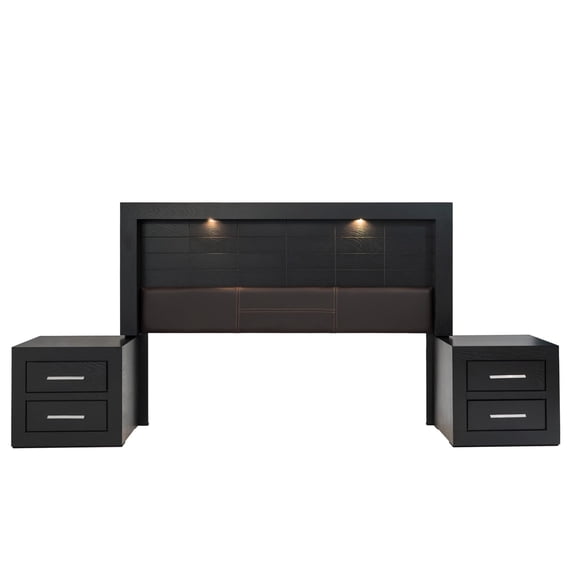 Recamara Kessa Muebles  Pamela King Size 3 Piezas Café