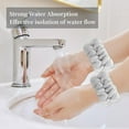 thumbnail image 5 of ZHUYING 12 PCS Face Wash Headband Wristband Set for Women Girls, Soft Microfiber Facial Spa Hair Wraps Makeup Skincare Bath Headbands Wrist Bands for Washing Face（White, Pink, Gray, Black）, 5 of 6