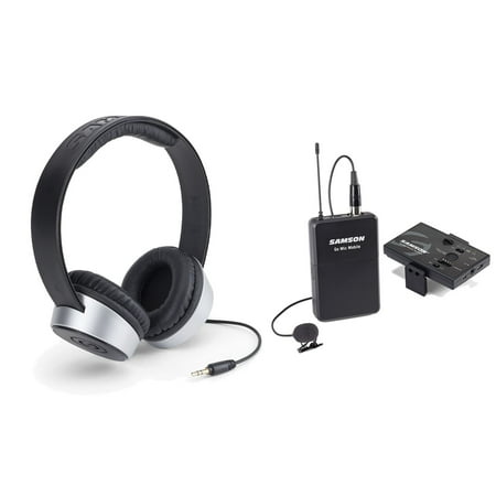 Samson Go Mic Mobile Lavalier Wireless System and SR450 Closed Back Headphone Bundle