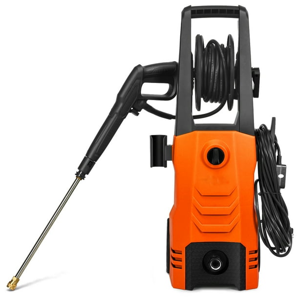 Topbuy 3500PSI Electric Pressure Washer Cleaner with Rolling Wheels Orange