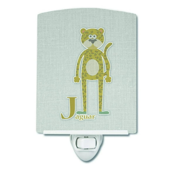 Alphabet J for Jaguar Ceramic Night Light