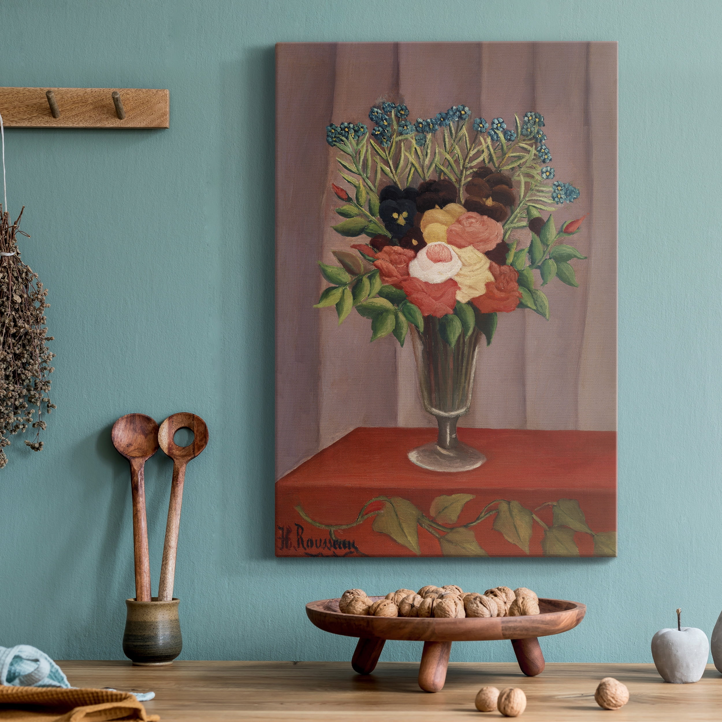 Bouquet of Flowers (Bouquet de fleurs) Premium Gallery Wrapped Canvas - Ready to Hang - 8 x 12