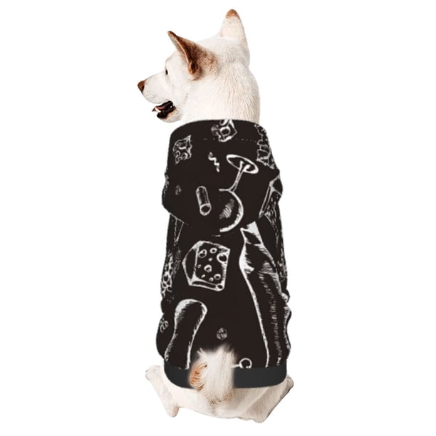 Balery Wine Seamless Sudadera con Capucha para Perros Pequeños – Ropa para Mascotas, Disfraz para Perros y Gatos, Ideal para Fiestas y Cosplay-X-Large