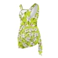 thumbnail image 5 of Whosucclay White Lily Floral Pattern Girls' Cover Up One Piece Swimsuit, Tummy Control Adjustable Strap Girls' One Piece Swimsuit with Cover Up for Beach, 9-10 Years Old, 5 of 10