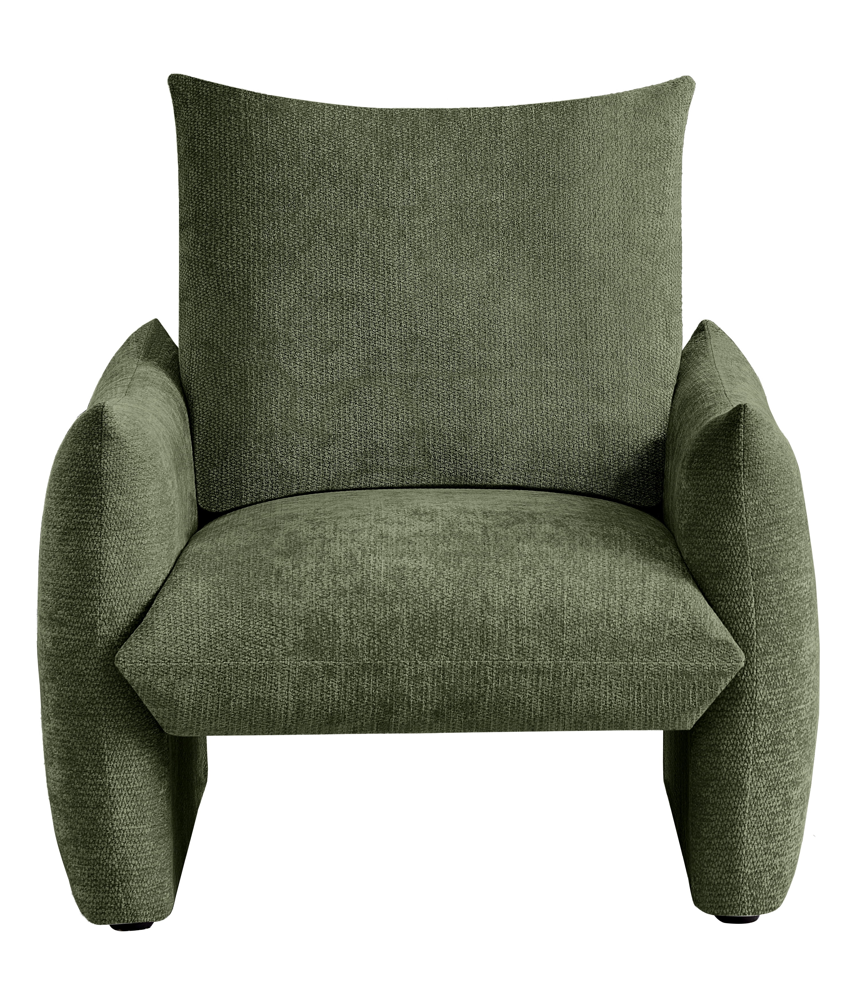 34.3-Inch Chenille Accent Chair with Plush Cushion and Solid Wood Frame, Oversized Upholstered Lounge Chair for Living Room and Small Space, Green