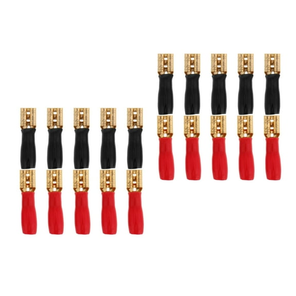 OUNONA 20 Pcs Quick Splice Wire Spade Connector Crimp Terminal Block Kit With Sleeve For Electrical Wiring Cars Audio Speaker