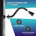 thumbnail image 4 of S Shaped Shower Arm with Flange 8 Inch Stainless Steel with 1/2 Inch Threaded Connector, Matte Black Finish, 4 of 8