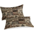 thumbnail image 2 of LAICAIW Ensemble 3 Pcs Ensemble 3 Pcs sur Lit Ensemble de Literie Courtepointe Style Chalet - Parcelle Faune - Ensemble de Couette Réversible Style Cabane Rustique Campagnarde avec Taies Décoratives, Brun Très Grand (220x240 cm), 2 of 7