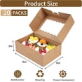 thumbnail image 6 of 20 Pack Brown Cookie Boxes with Window & Stickers, 9x6x3 Inch Brown Bakery Boxes Pastry Containers for Chocolate Covered Strawberries, Candy, Muffins, Donuts, 6 of 6