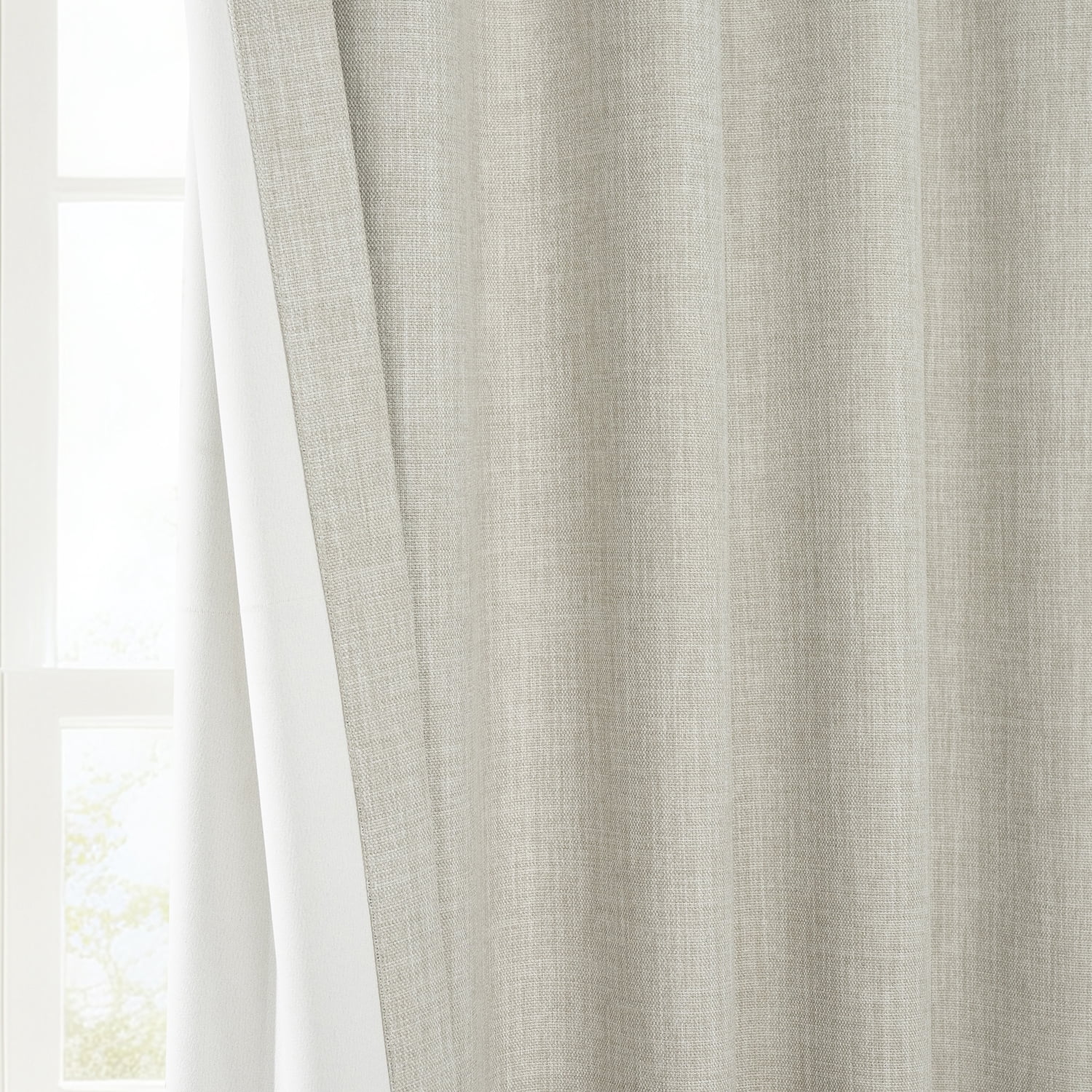 HPD Half Price Drapes Oatmeal Faux Linen Room Darkening Curtains for Bedroom & Living Room Curtains (1 Panel), Door & Window Curtains 108 inches long, Rod Pocket curtains & drapes, 50W X 108L