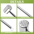 thumbnail image 2 of Hemoton 304 Ablandador de carne de acero inoxidable Martillo de carne Herramienta de mazo Carne de res Pounder para cocina casera HOMEMAXS 10267872-MX, 2 of 6