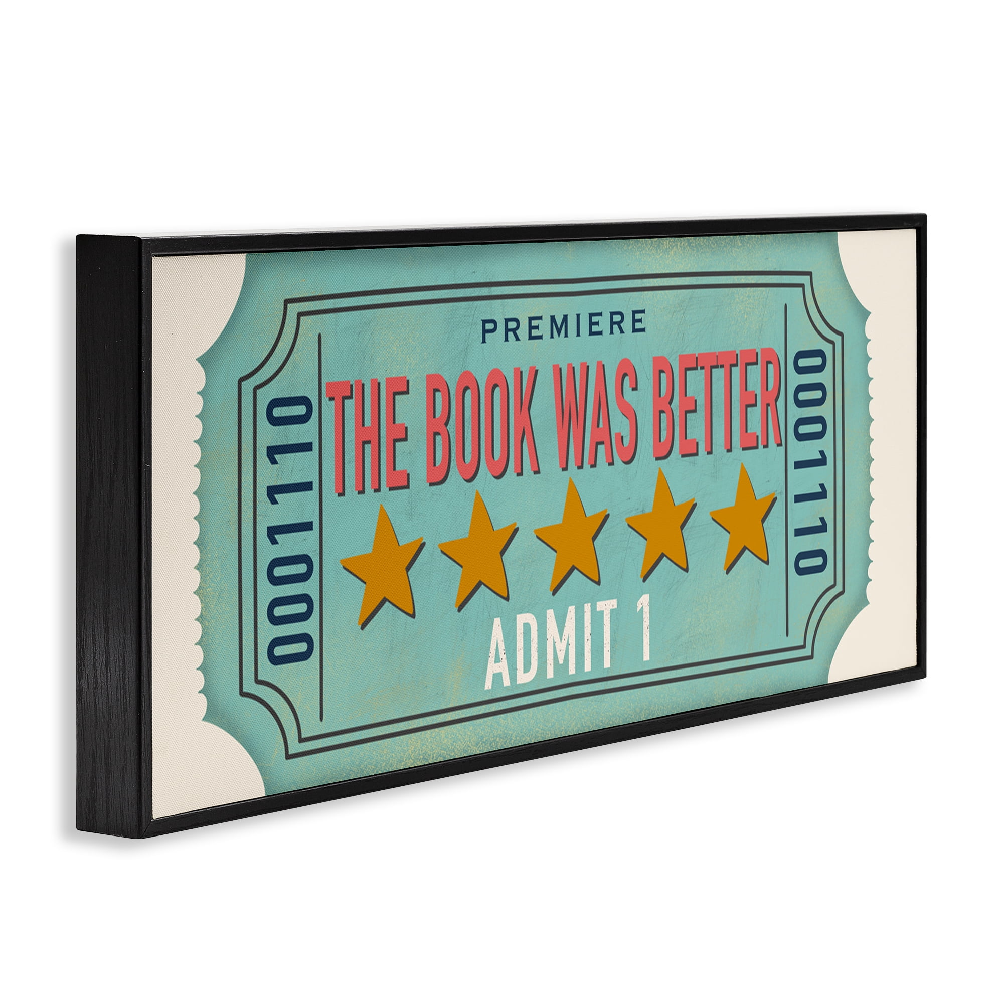 Stupell Industries The Book Was Better Black Framed Giclee Art, design by Julia Frost