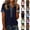 #03 Black, variant on Womens Collared Polo Shirt Half Button Short Sleeve Waffle Knit Tops Denim Patchwork Comfort Fit Work Wear Blouses,S,#03 White