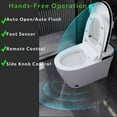 thumbnail image 4 of Smart Toilet, Tankless Japanese Toilets with Dryer and Warm Water Sprayer, ADA Comfort Height One-Piece Toilet with Heated Seat, Smart with Bidet Built In Featuring Foot Sensor and LED Display, 4 of 6